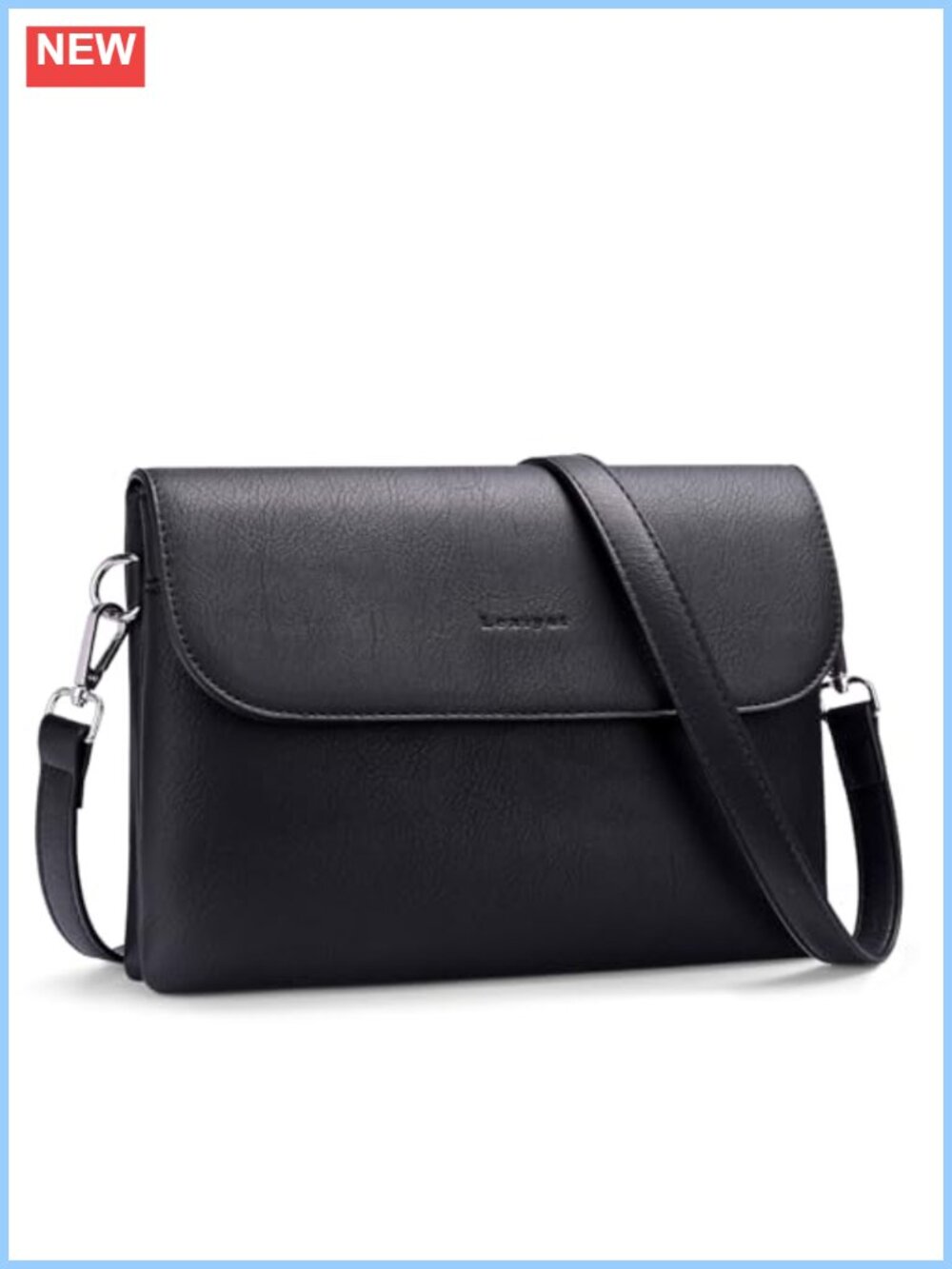 RFID Crossbody Bag Vegan Leather with 2 Detachable Straps Women